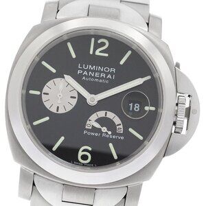 PANERAI Luminor PAM00124 Power reserve black Dial Automatic Men's Watch_884578